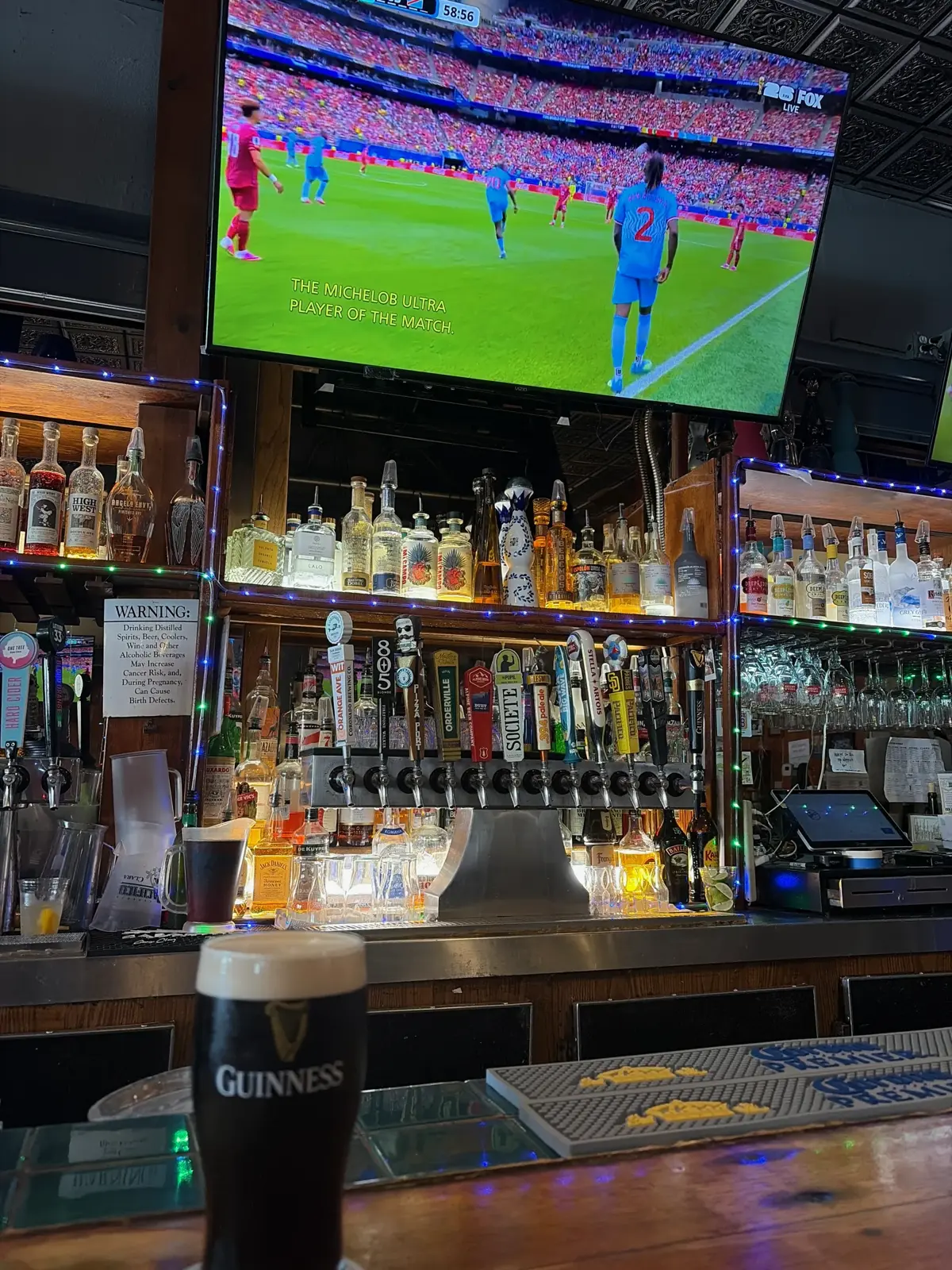 A drink at the pub